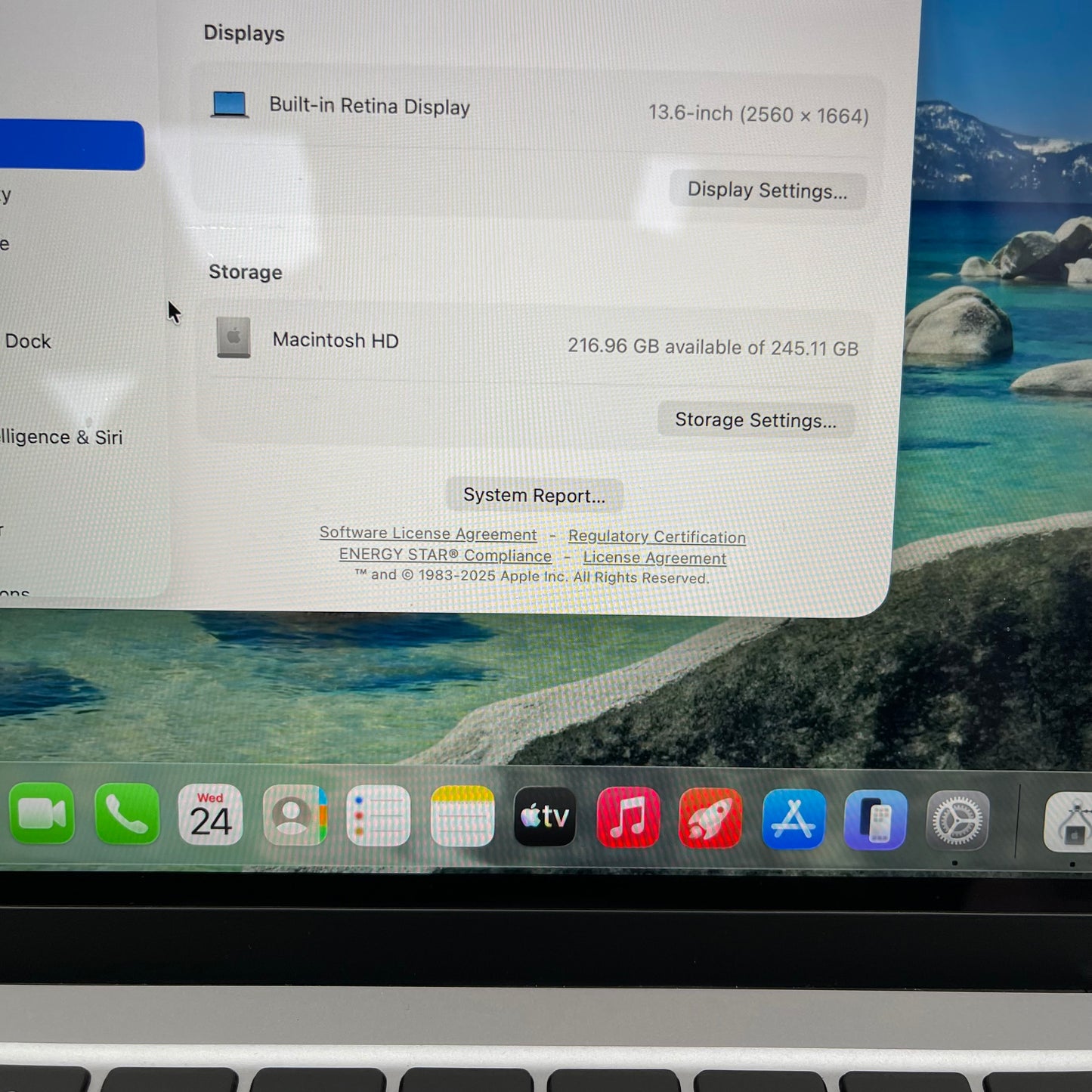 2024 Apple MacBook Air 13.6" M3 8C GPU 4.0GHz 16GB RAM 256GB A3113 W Apple Care+