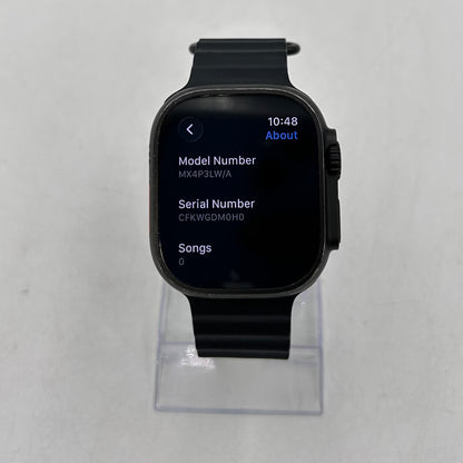 Unlocked Apple Watch Ultra 2 49MM Black Titanium Black Ocean Band MX4P3LW/A