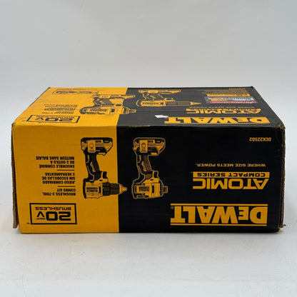 New DeWalt DCK225D2 20V MAX Atomic Compact Series Brushless 2-Tool Combo Kit