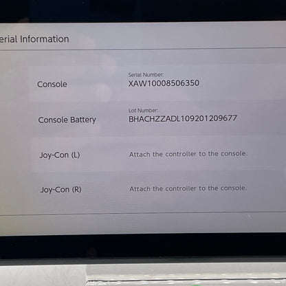 Nintendo Switch v1 Console Gaming System HAC-001 Black