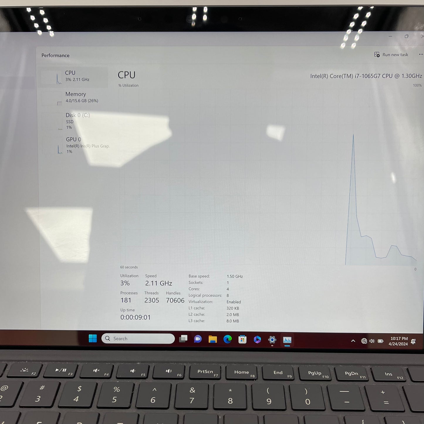 Microsoft Surface Pro 7 1866 12.3" i7-1065G7 1.3GHz 16GB RAM 256GB SSD