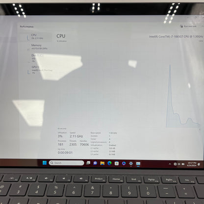 Microsoft Surface Pro 7 1866 12.3" i7-1065G7 1.3GHz 16GB RAM 256GB SSD