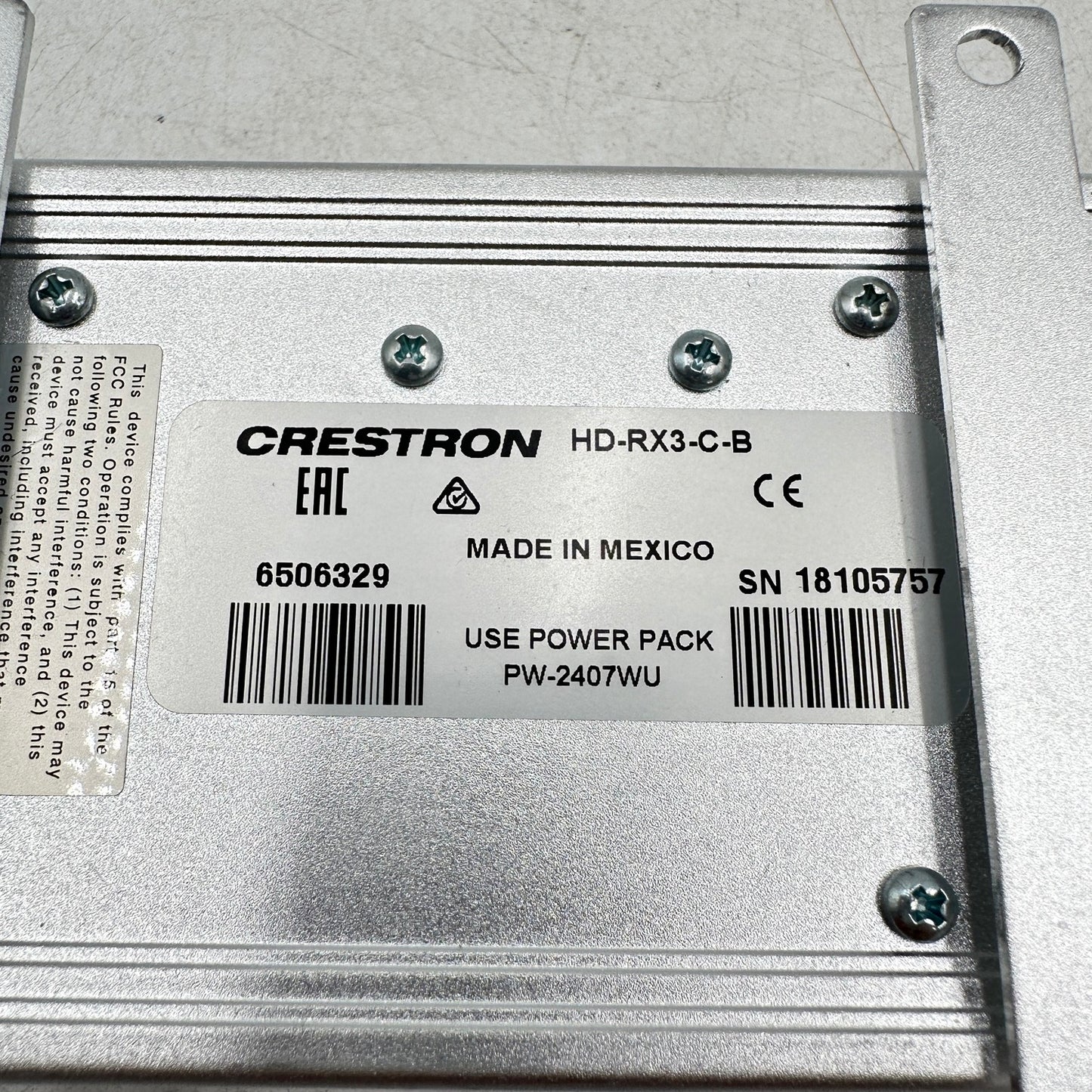 Creston HD-RX3-C-B Shielded Twisted Pair HDMI Receiver 6506329