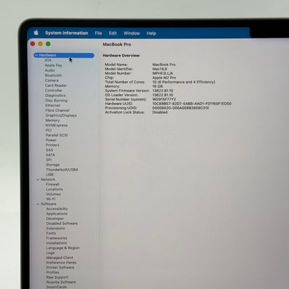 2023 Apple MacBook Pro 14" M2 Pro 16C GPU 3.5GHz 16GB RAM 512GB SSD A2779