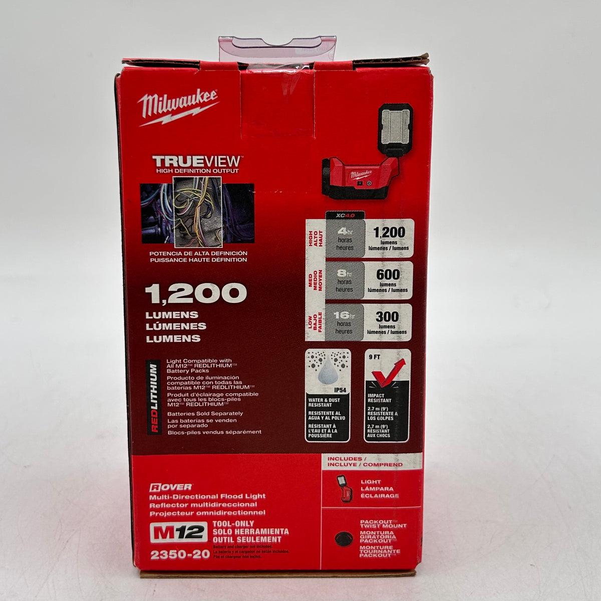 New Milwaukee 2350-20 M12 12V Multi Directional Flood Light