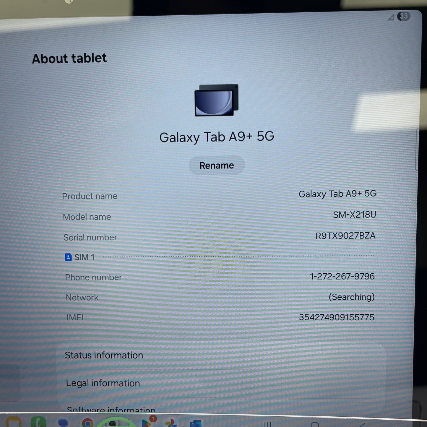 T-Mobile Samsung Galaxy Tab A9 Plus 64GB Black SM-X218U