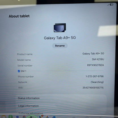 T-Mobile Samsung Galaxy Tab A9 Plus 64GB Black SM-X218U