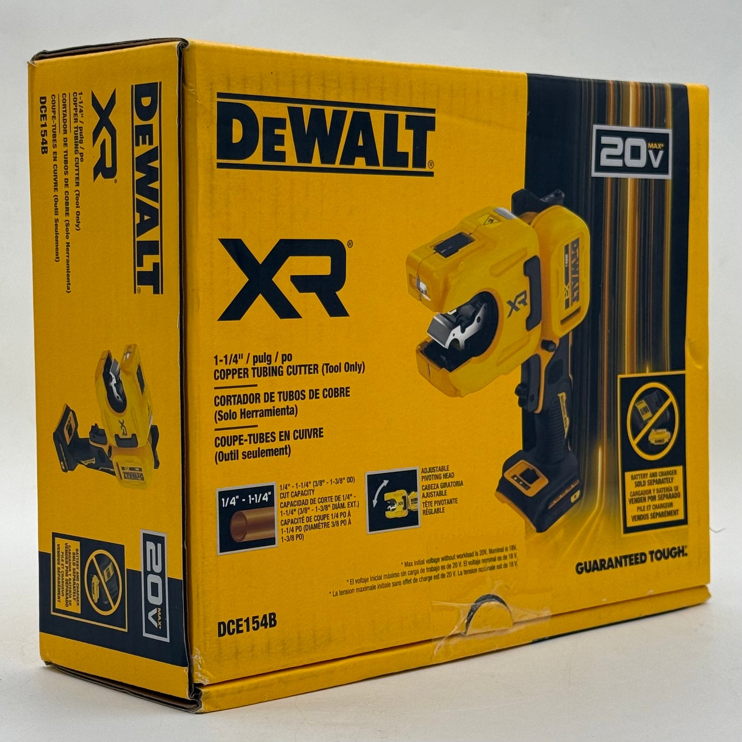 New DeWalt DCE154B 20V MAX 1-1/4" Copper Tubing Cutter