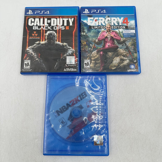 Lot of 3 Sony PlayStation 4 PS4 Games