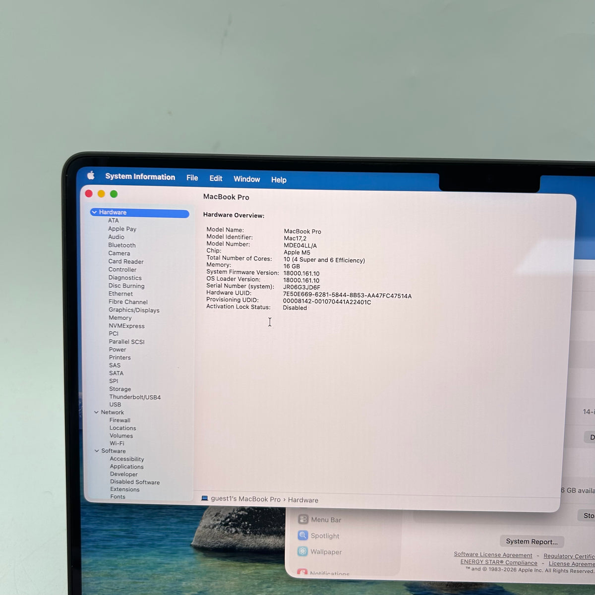 2026 Apple MacBook Pro 14" M5 8C GPU 4.6GHz 16GB RAM 512GB SSD A3434
