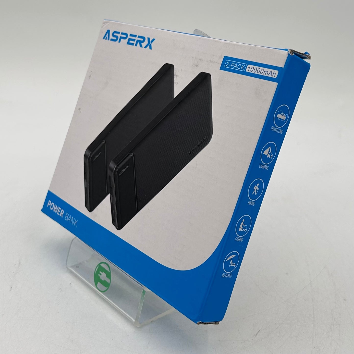 New AsperX HYG003 10000mAh Power Bank Black 2-Pack