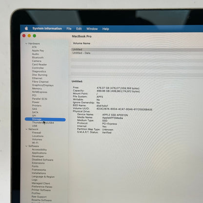 2020 Apple MacBook Pro 13.3" i5 2.0GHz 16GB RAM 512GB SSD A2251