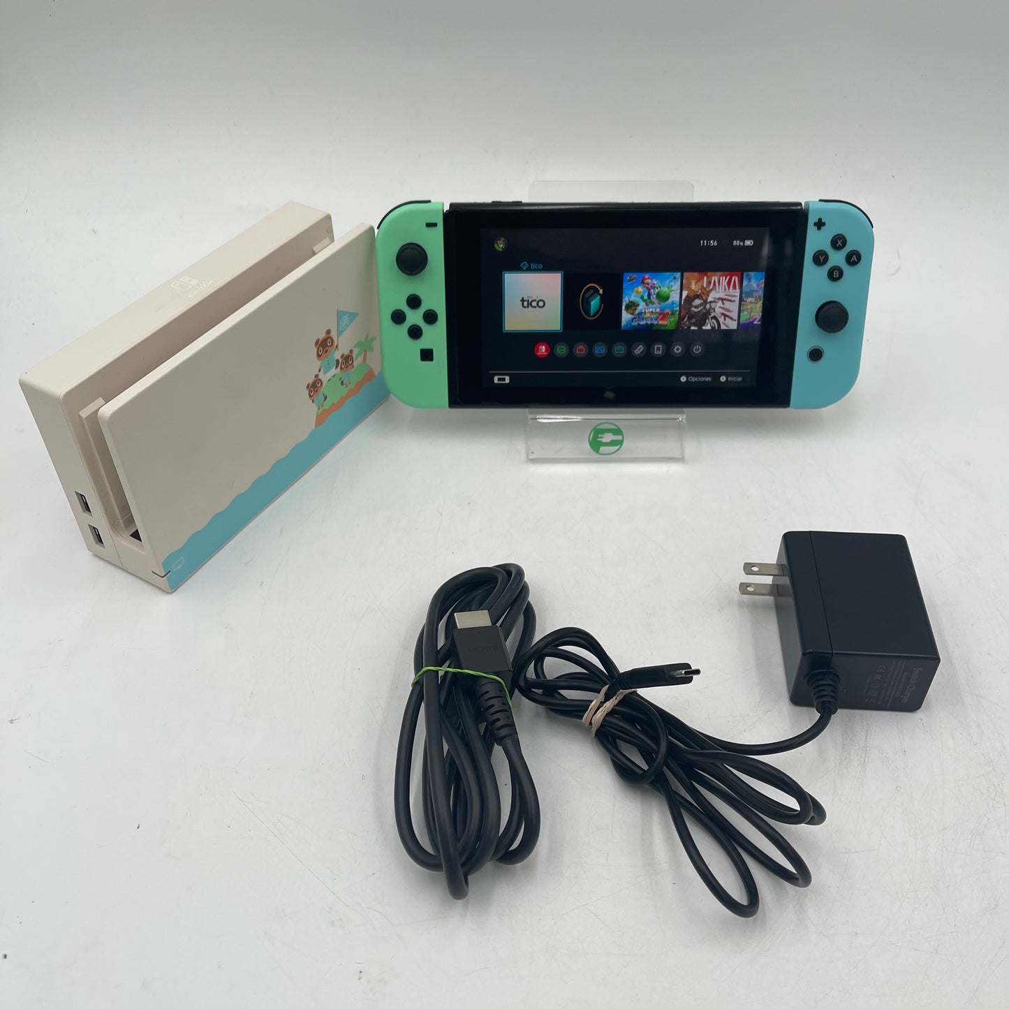 Nintendo Switch v1 Console Gaming System HAC-001 Animal Crossing Edition
