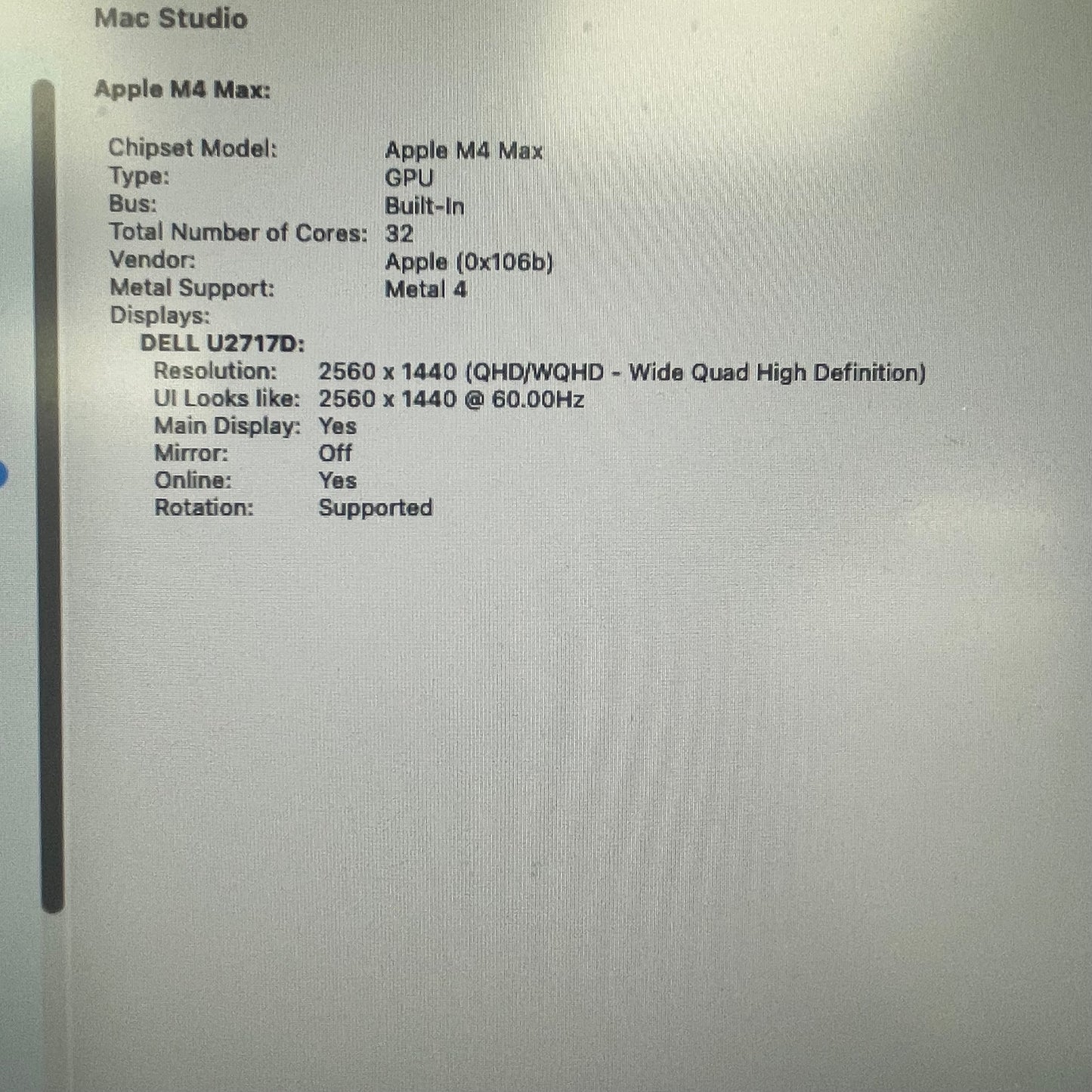 2025 Apple Mac Studio M4 Max 32 Core 4.5GHz 36GB RAM 512GB SSD A3143