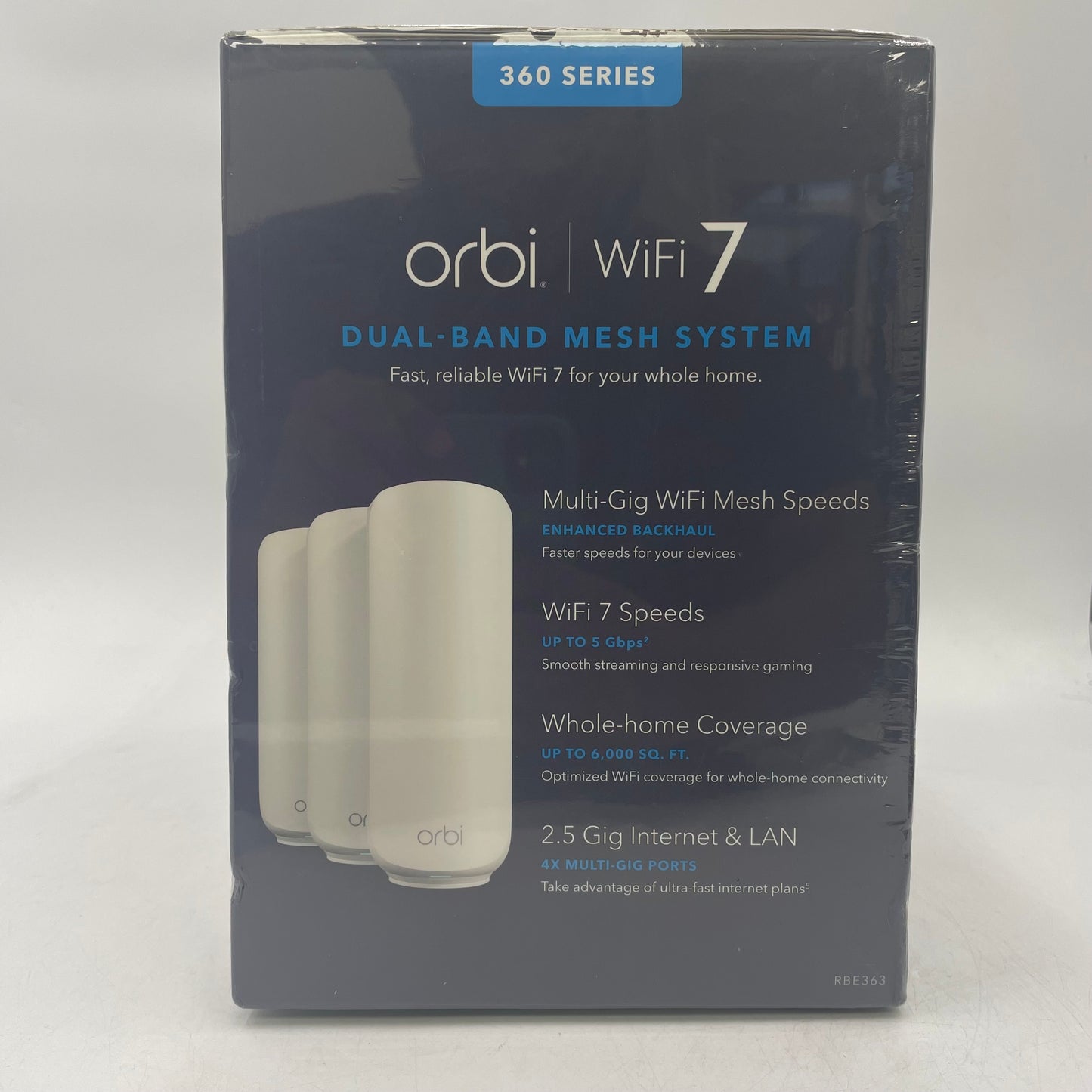 New Orbi Wifi 7 Whole Home Mesh WiFi System RBE363-100NAS
