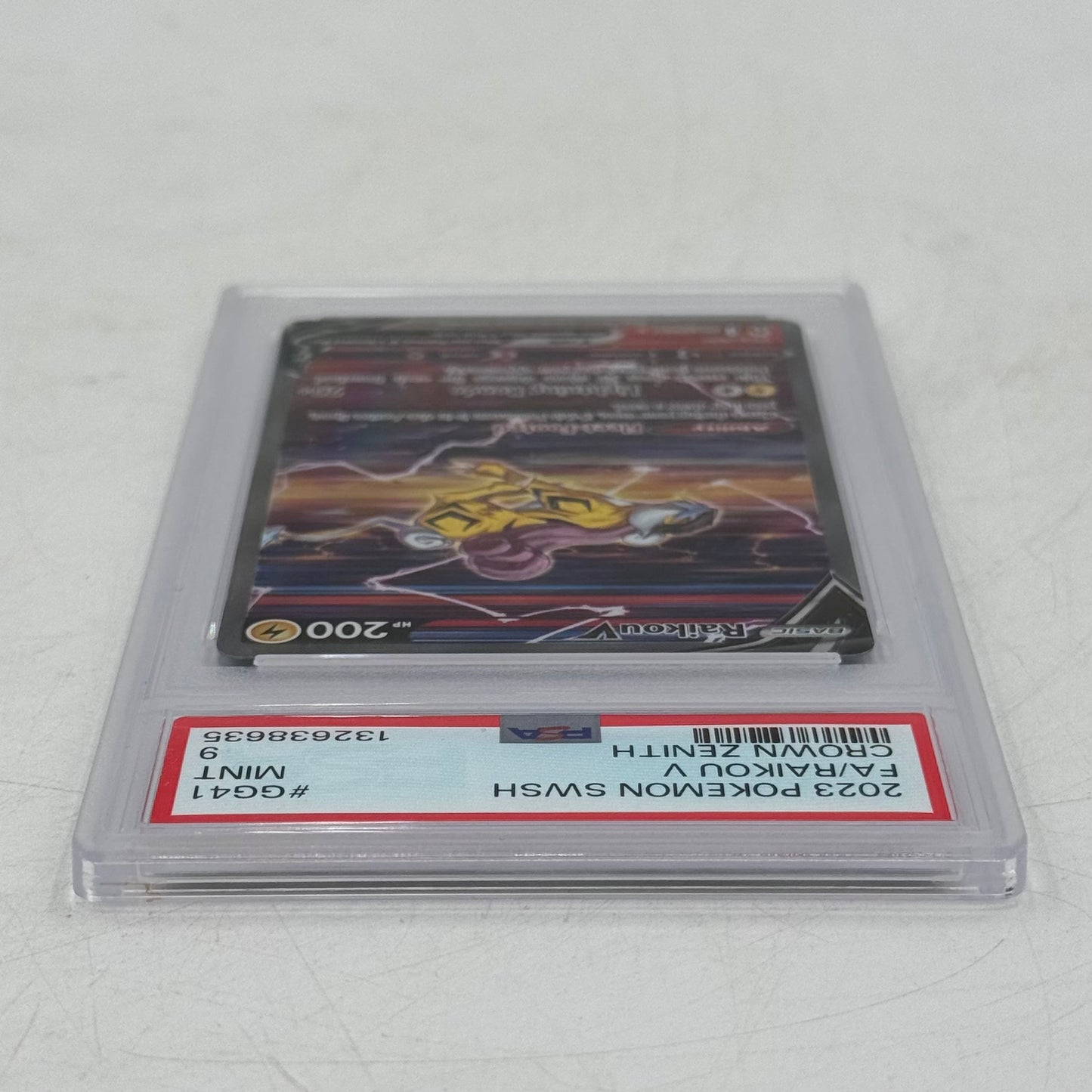 Pokémon TCG Crown Zenith Raikou V GG41/GG70 Holo English PSA 9 Mint