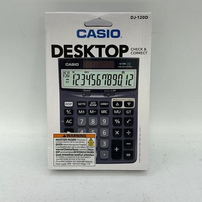 New Casio Desktop Electric Calculator DJ-120D