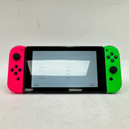 Nintendo Switch v2 Video Game Console Only HAC-001 (-01) Neon Pink/Neon Green