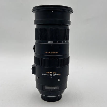 Sigma Optical Stabilizer 50-500m f/4.5-6.3 For Nikon F Mount Auto & Manual Lens