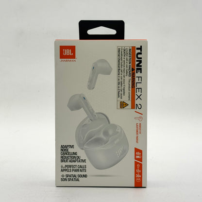 New JBL Tune Flex 2 True Wireless Earbuds White JBLTFLEX2WHTAM