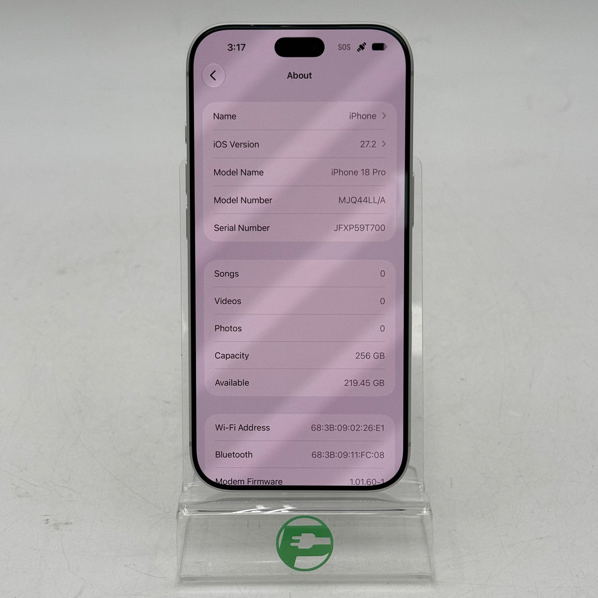 Factory Unlocked Apple iPhone 18 Pro 256GB Silver MJQ44LL/A
