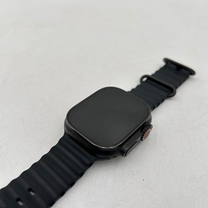 Unlocked Apple Watch Ultra 2 49MM Black Titanium Black Ocean Band MX4P3LW/A