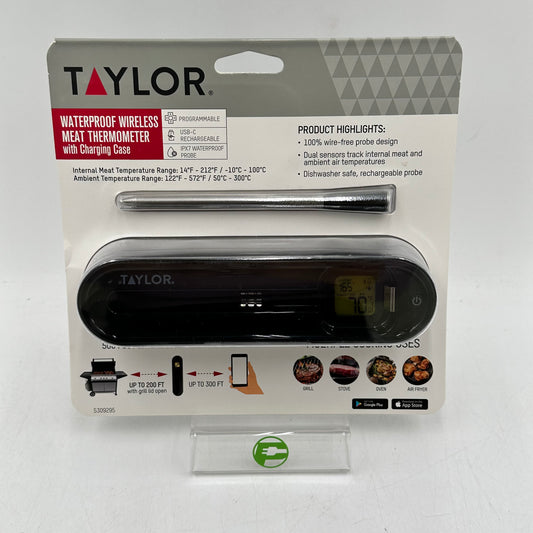 New Taylor Waterproof Wireless Meat Thermometer Cooking Thermometer 5309295