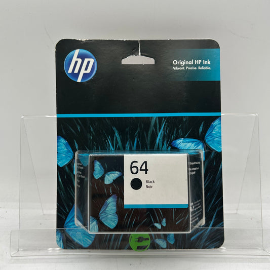 New HP 64 N9J90AN Black Noir Ink Cartridge