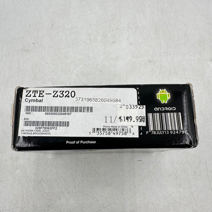 Metro ZTE Cymbal 32GB v1.0.0b13 Black ZTE-Z320