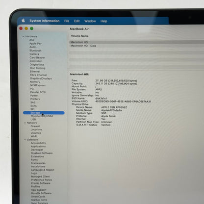2022 Apple Macbook Air 13.6" M2 8C GPU 3.5GHz 8GB RAM 256GB SSD A2681