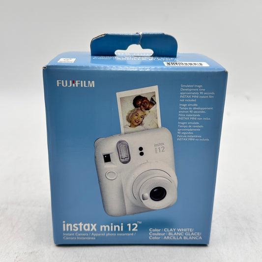 New Fujifilm Instax Mini 12 Instant Camera Clay White