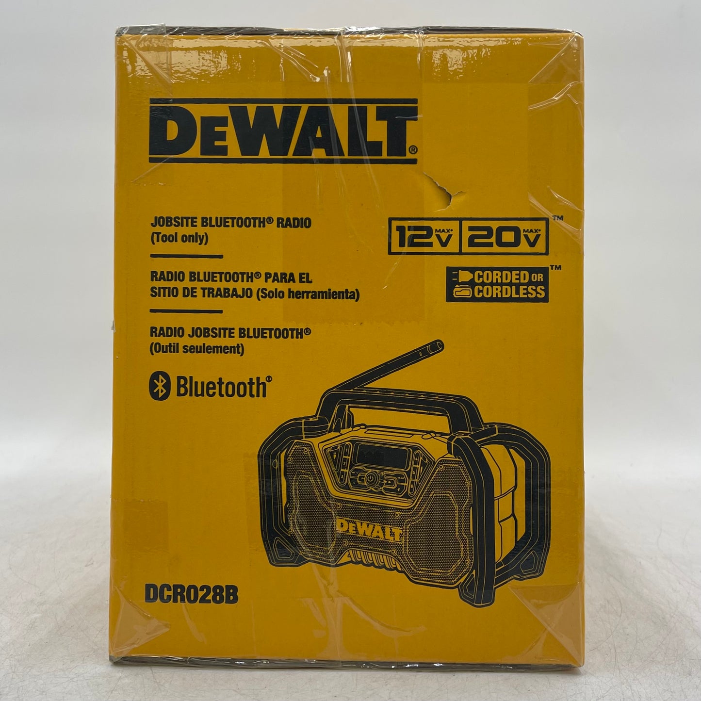 New DeWalt DCR028B 20V MAX Jobsite Bluetooth Radio