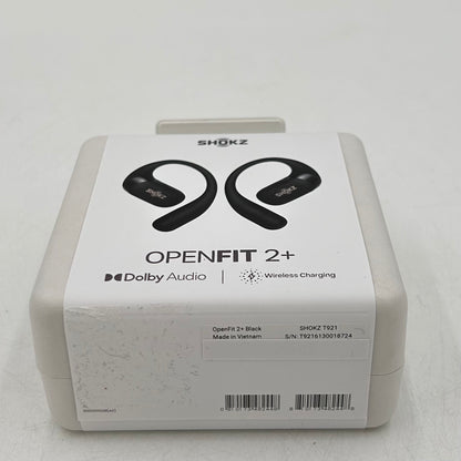 New Shokz OpenFit 2+ Open Ear True Wireless Earbuds Black T921
