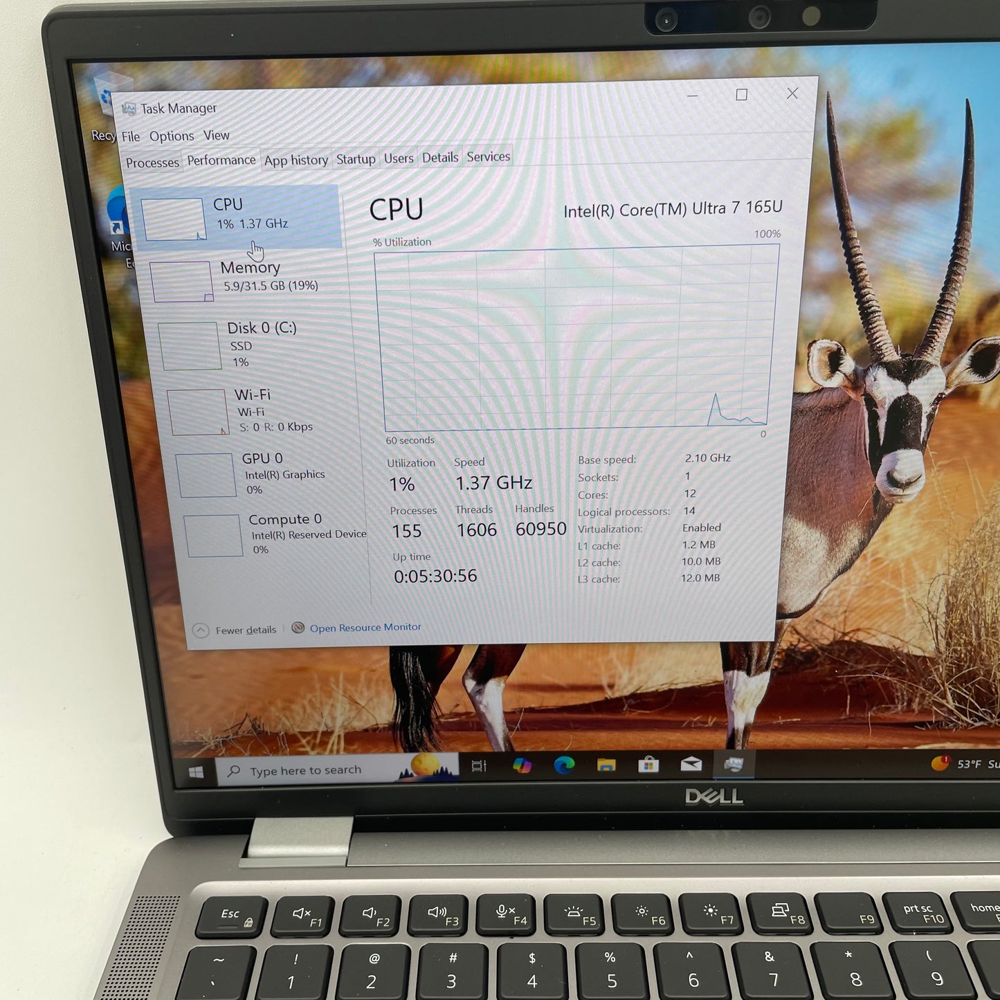 Dell Latitude 7450 14" Ultra 7 2.1GHz 32GB RAM 512GB SSD Intel Graphics