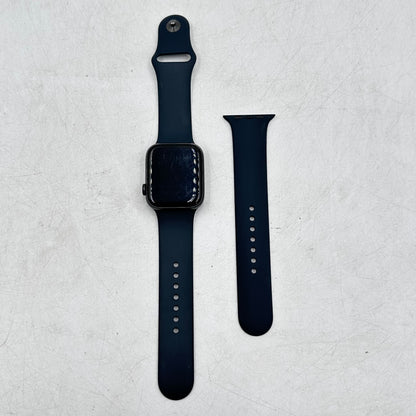 GPS Only Apple Watch SE 1st Gen 44MM Black Aluminum + Black Sport Band A2352
