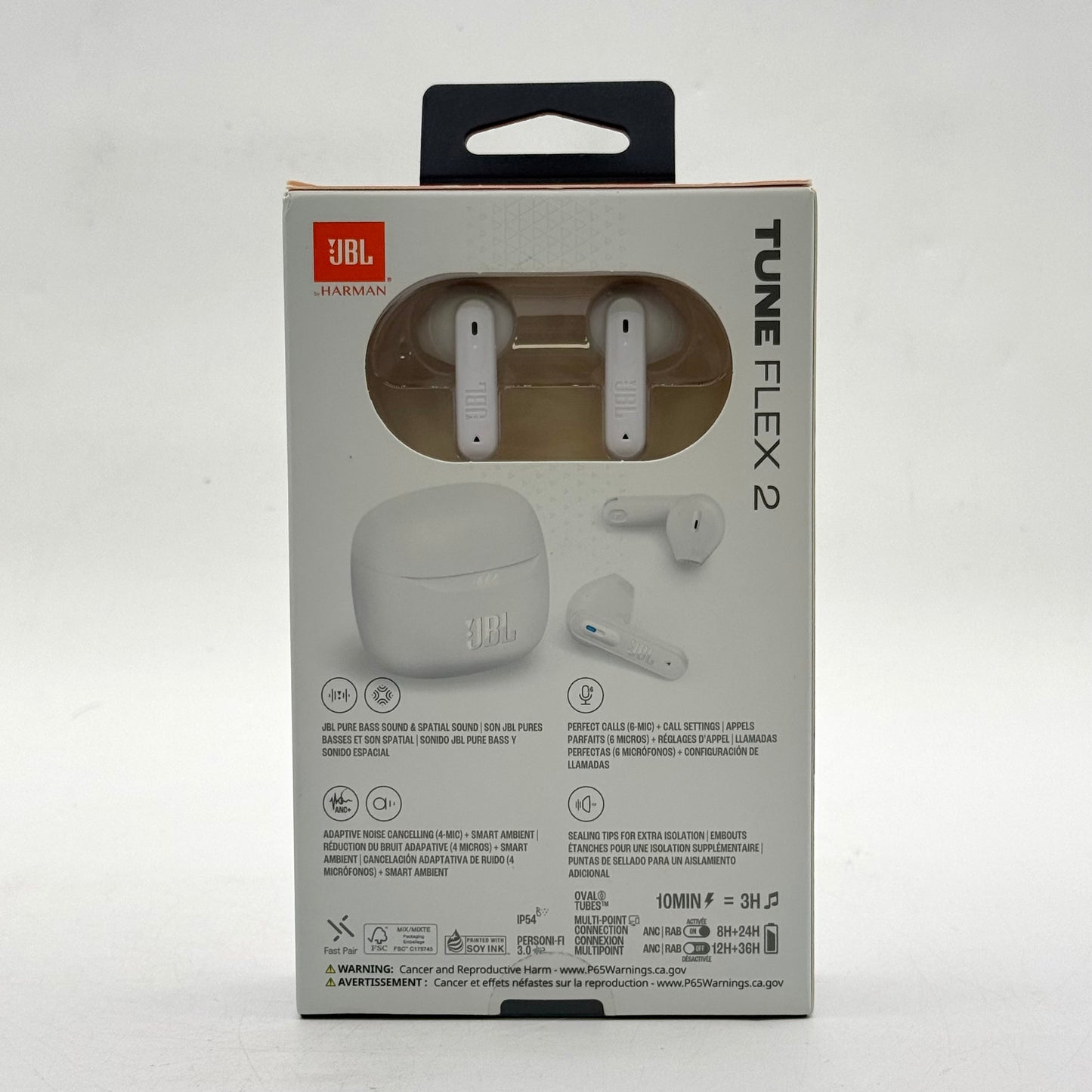 New JBL Tune Flex 2 True Wireless Earbuds White JBLTFLEX2WHTAM