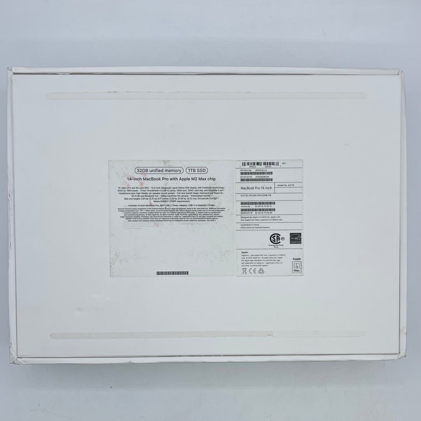 2023 Apple MacBook Pro 14" M2 Max 30C GPU 3.5GHz 32GB RAM 1TB SSD A2779 Read