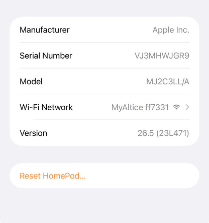 Apple HomePod Mini Blue A2374 Smart Speaker