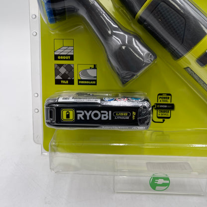 New Ryobi FVG52K 4V Detail Scrubber Kit