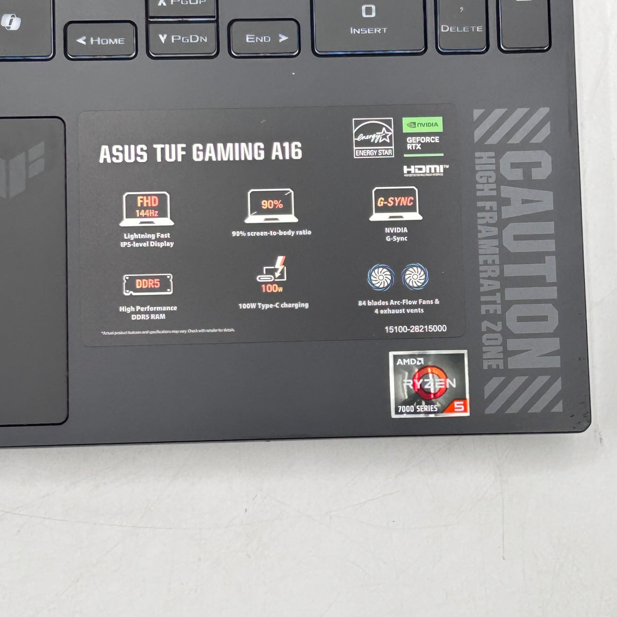 Asus TUF A16 FA607N 16" Ryzen 5 7535HS 3.3GHz 16GB RAM 1TB SSD GeForce RTX 4050