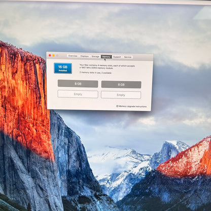 2015 Apple iMac 27" i7 4.0GHz 16GB RAM 128GB SSD Silver A1419