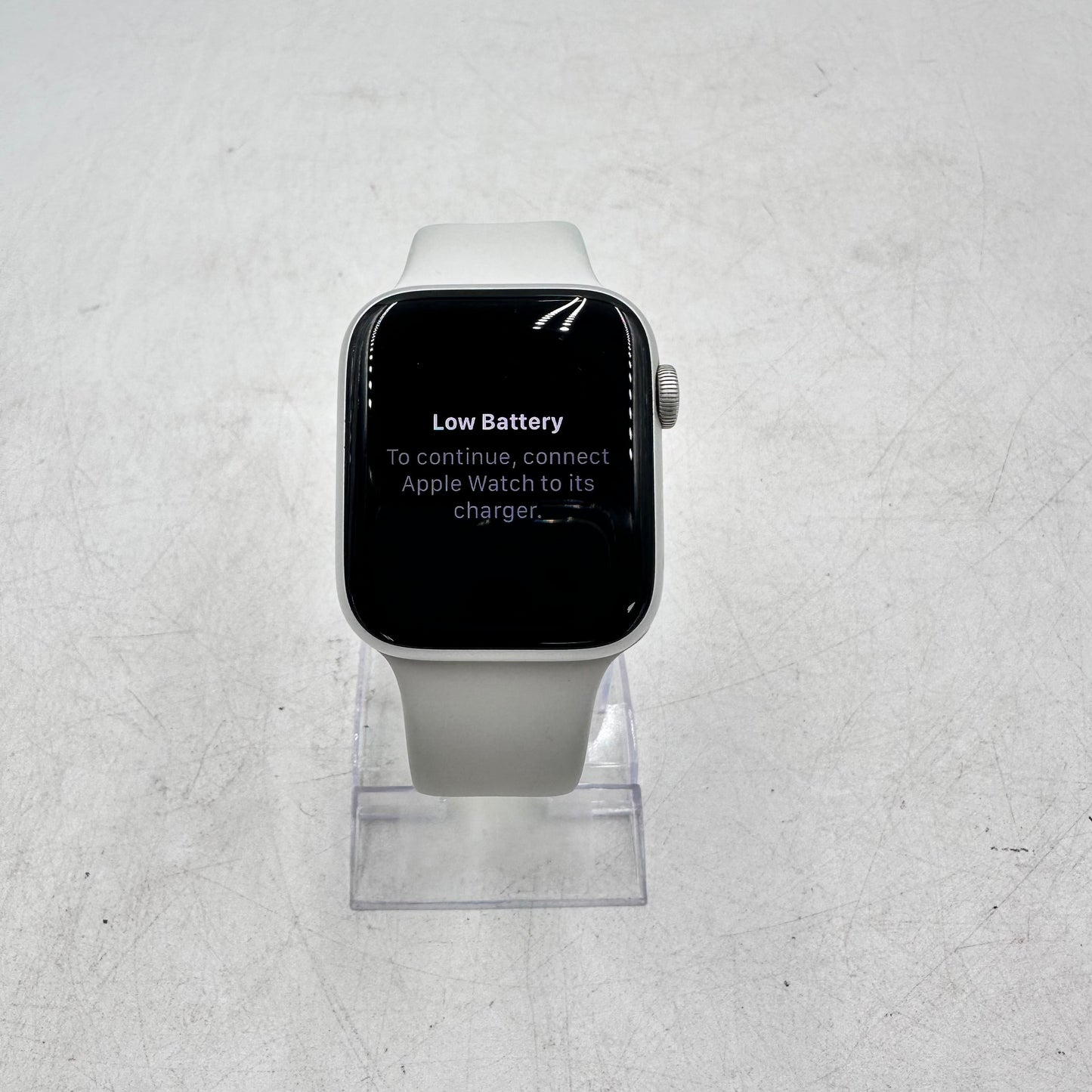 Unlocked Apple Watch SE 2nd Gen 44MM Silver Aluminum White Sport Band MNU63LL/A