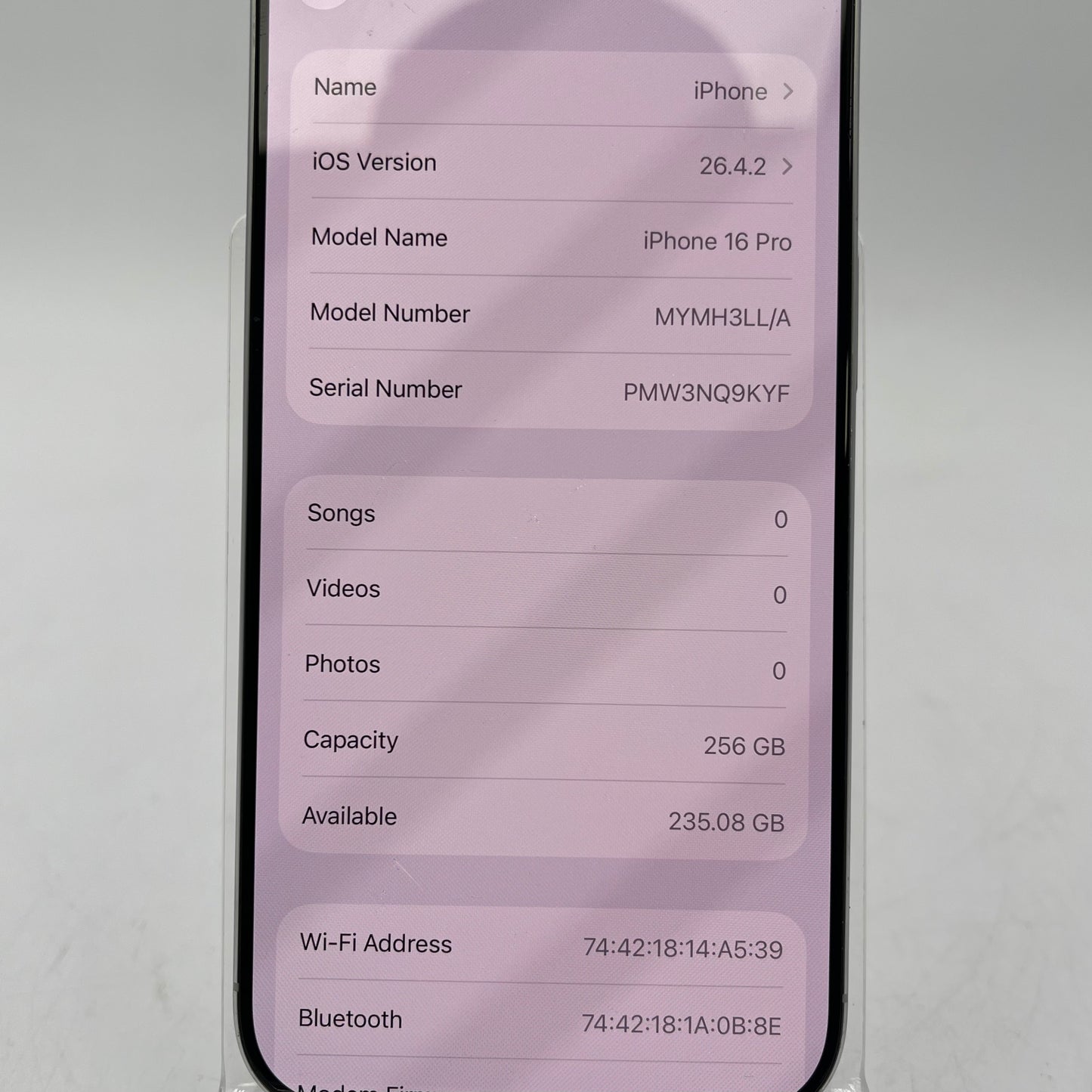 Factory Unlocked Apple iPhone 16 Pro 256GB White Titanium MYMH3LL/A