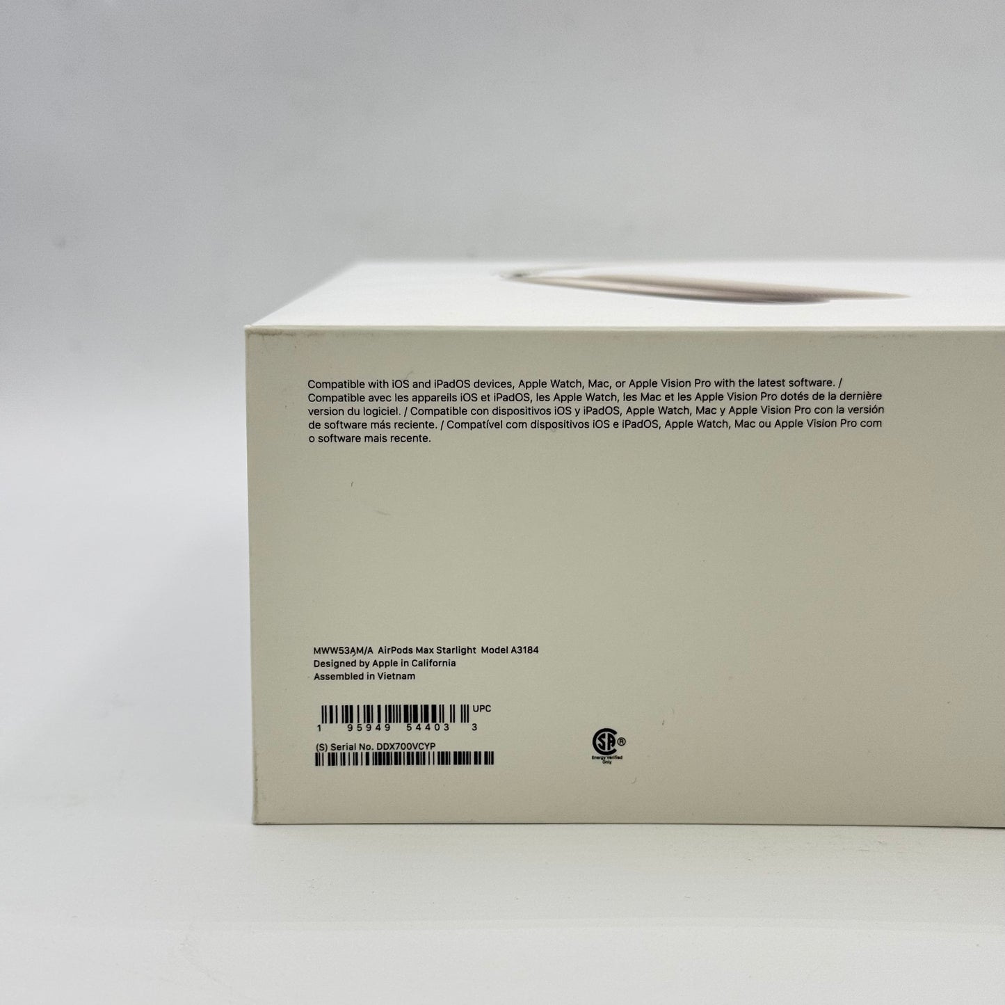 New Apple AirPods Max Wireless Over-Ear Headphones Starlight MWW53AM/A