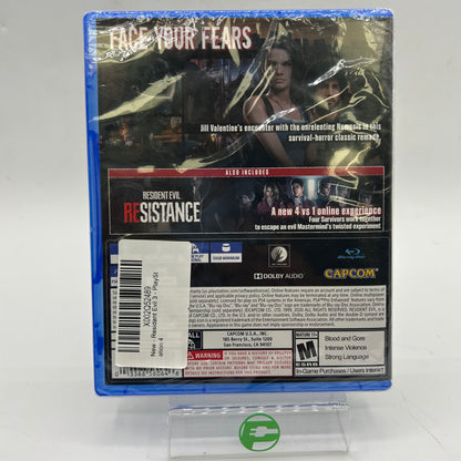 New Resident Evil 3 (Sony PlayStation 4 PS4, 2020)