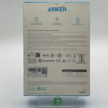 New Anker Live Charged 20K Power Bank A1383