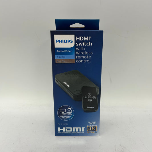 New Philips HDMI Switch With Wireless Remote Control 6815