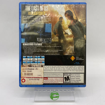 The Last of Us Remastered (Sony PlayStation 4 PS4, 2014)