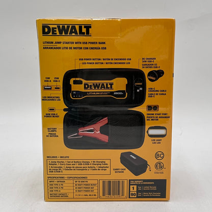 New DeWalt DXAELJ25C 12V Lithium Jump Starter with USB Power Bank