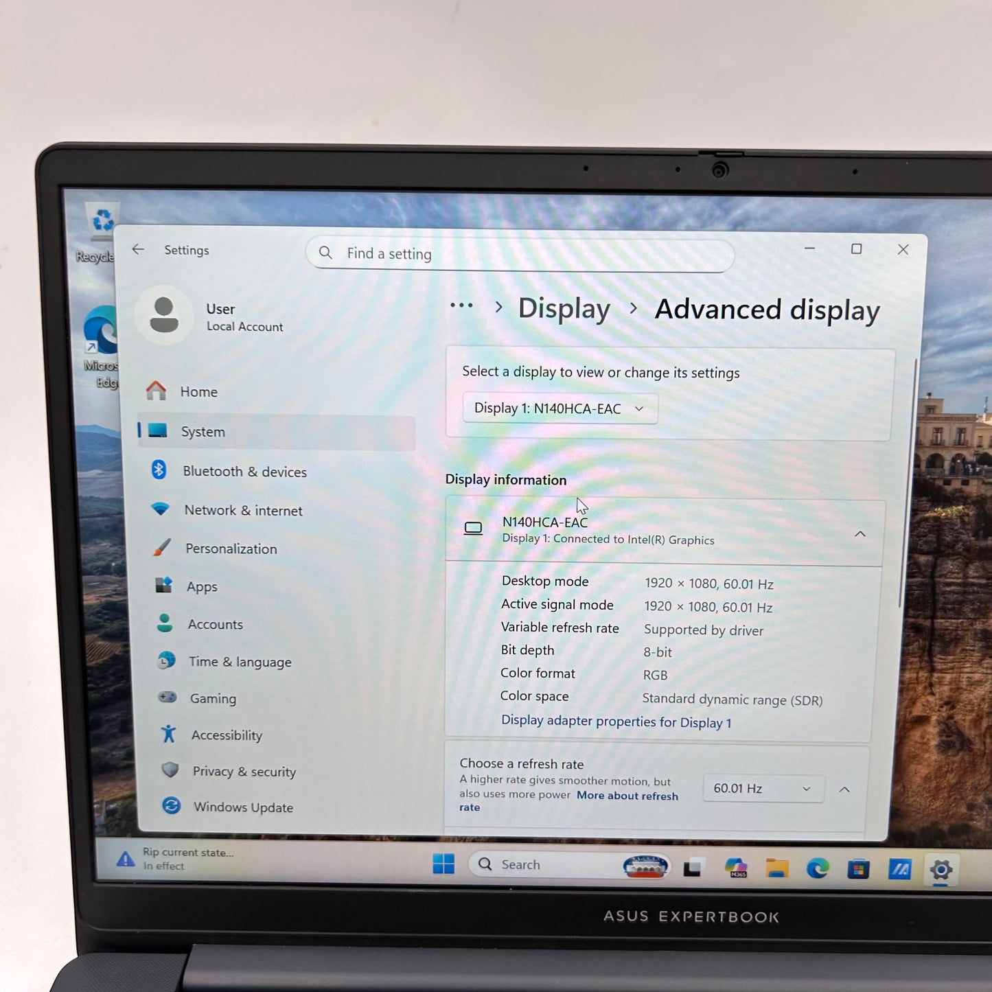 Asus ExpertBook B1 B1403CTA 14" N150 0.8GHz 4GB RAM 128GB SSD